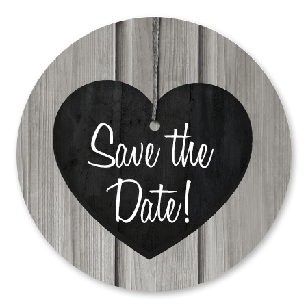 Save The Date - houten hart